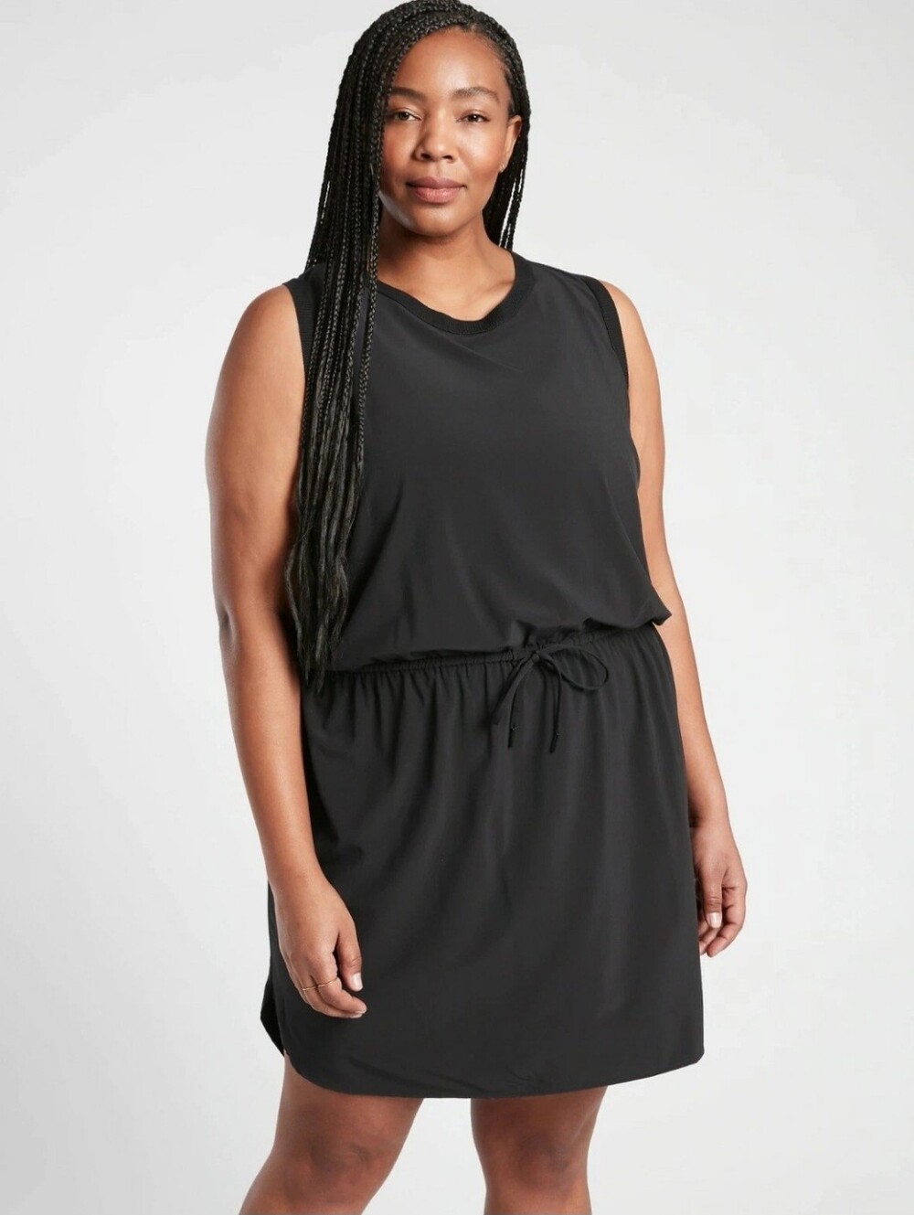 Athleta Rincon Ultra Lightweight Cinch Waist Sleeveless Midi Dress. Size XL